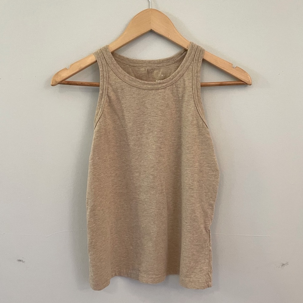Everlane organic cotton Cutaway Tank in Oat